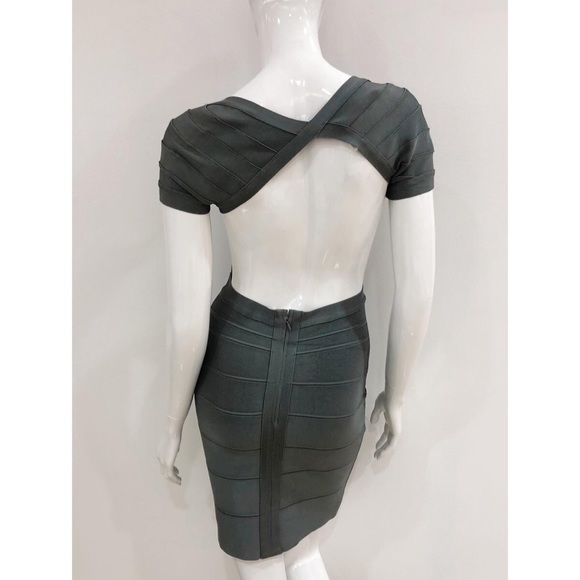 Dresses | Grey Backless Bandage Mini | Poshmark